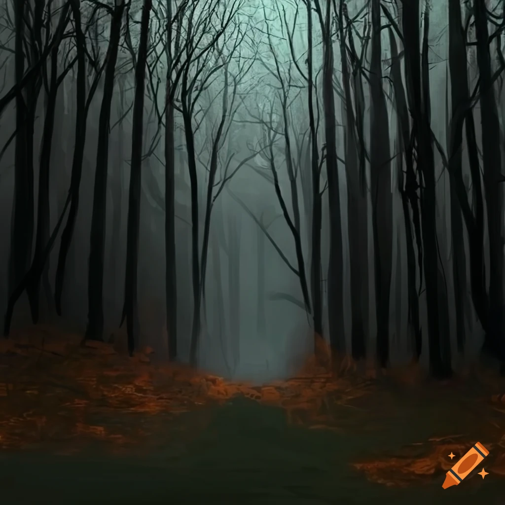 Spooky woods on Craiyon