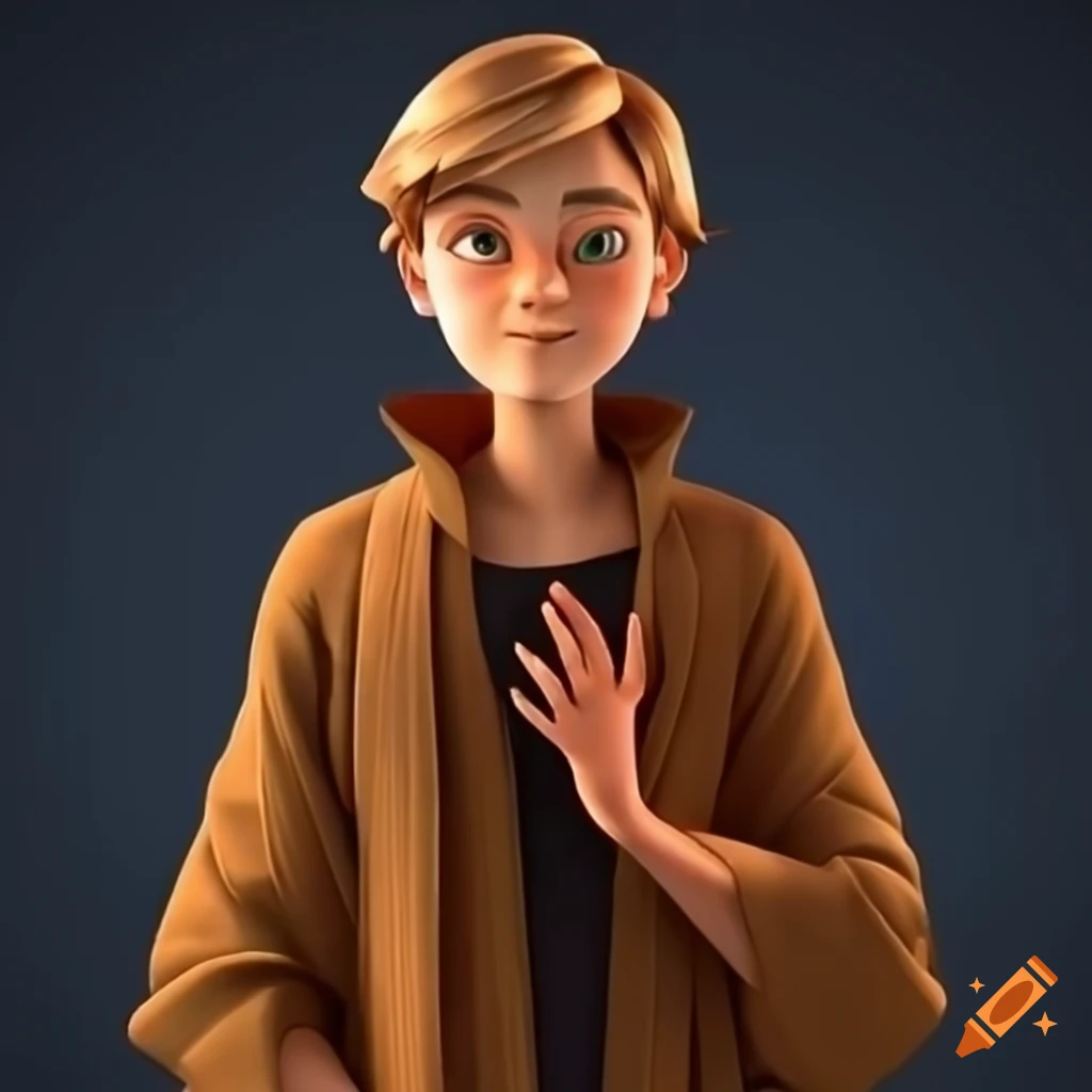 Adrien Agreste from Miraculous in traditional Buddhist monk robes