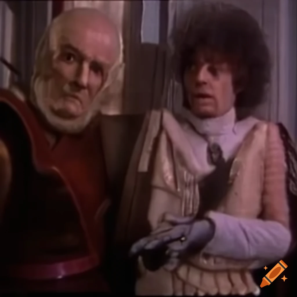 1980s Doctor Who scene depicting "The Saga of Crystar, Crystal Warrior"