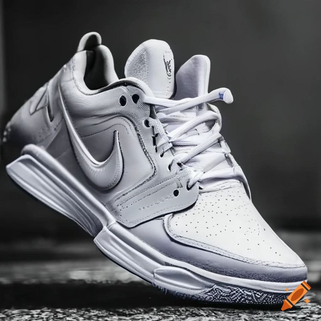 Water repellent white tennis shoes jordans on Craiyon