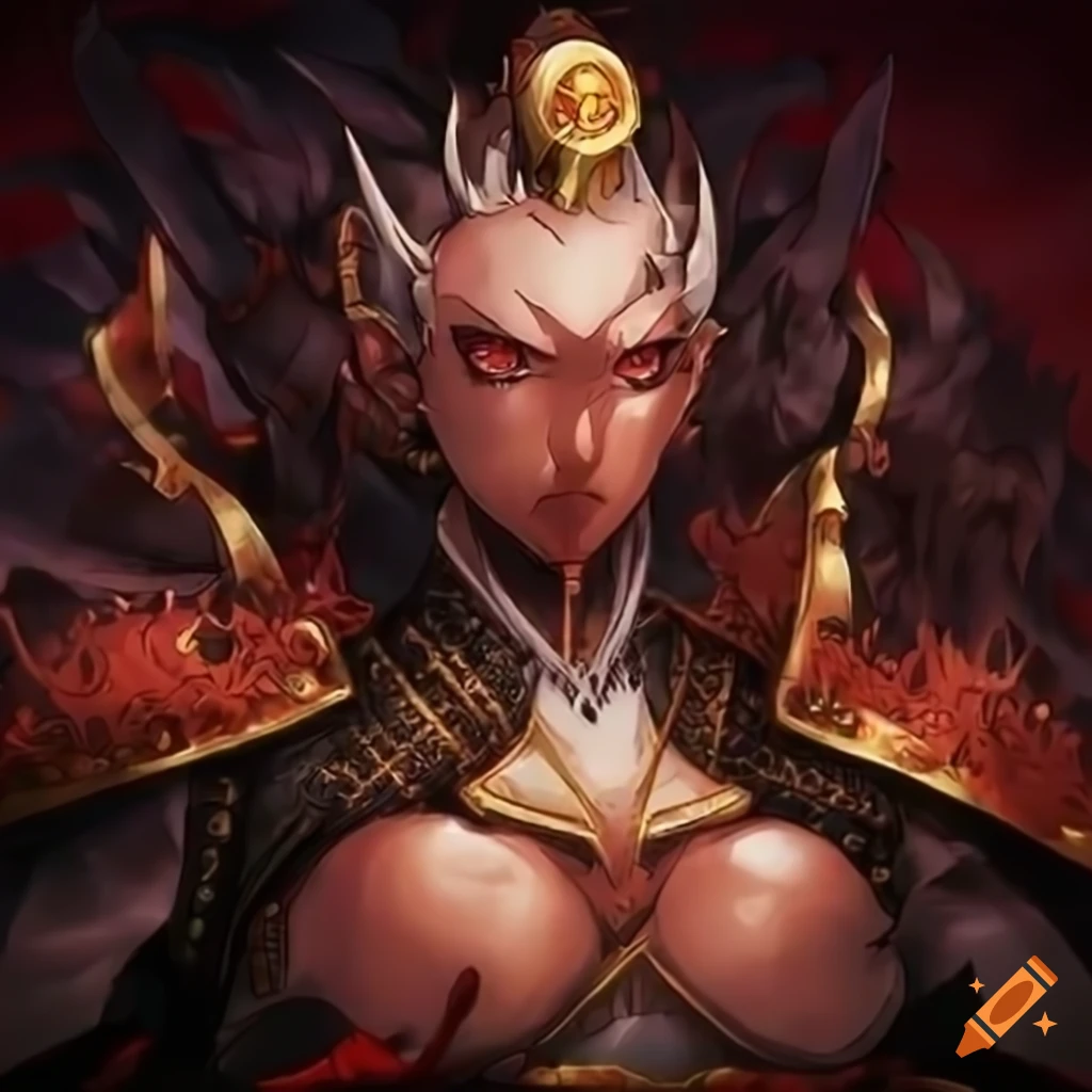 Anime demon Joseon king in cleric armor