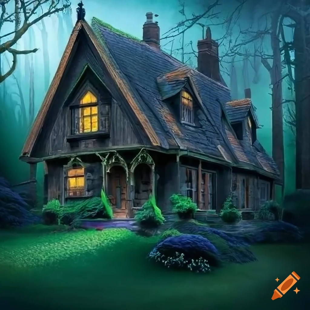 Carpenter Gothic cottage with elaborate trim and steep pitched roof