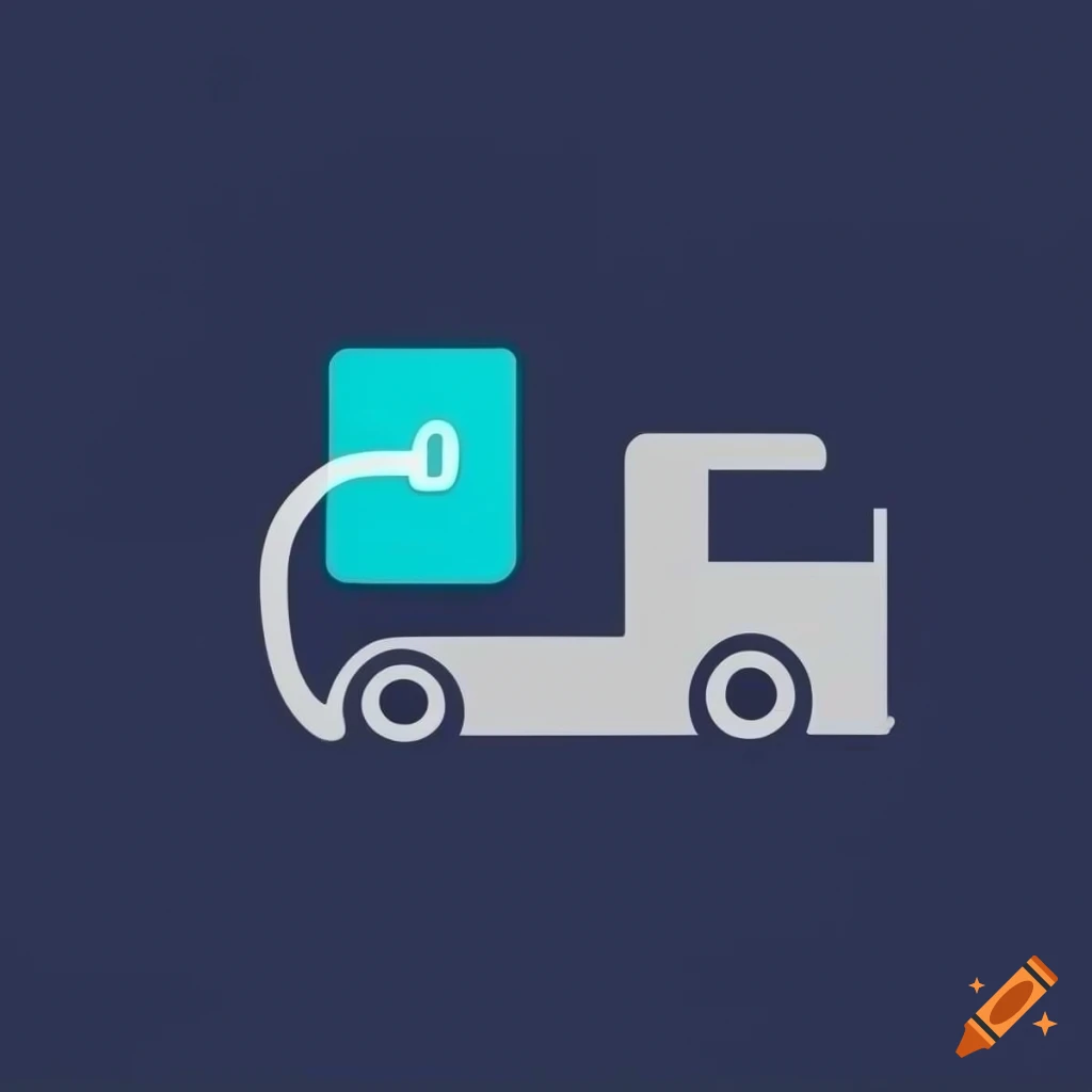 Electric truck charging logo at a wireless charging station