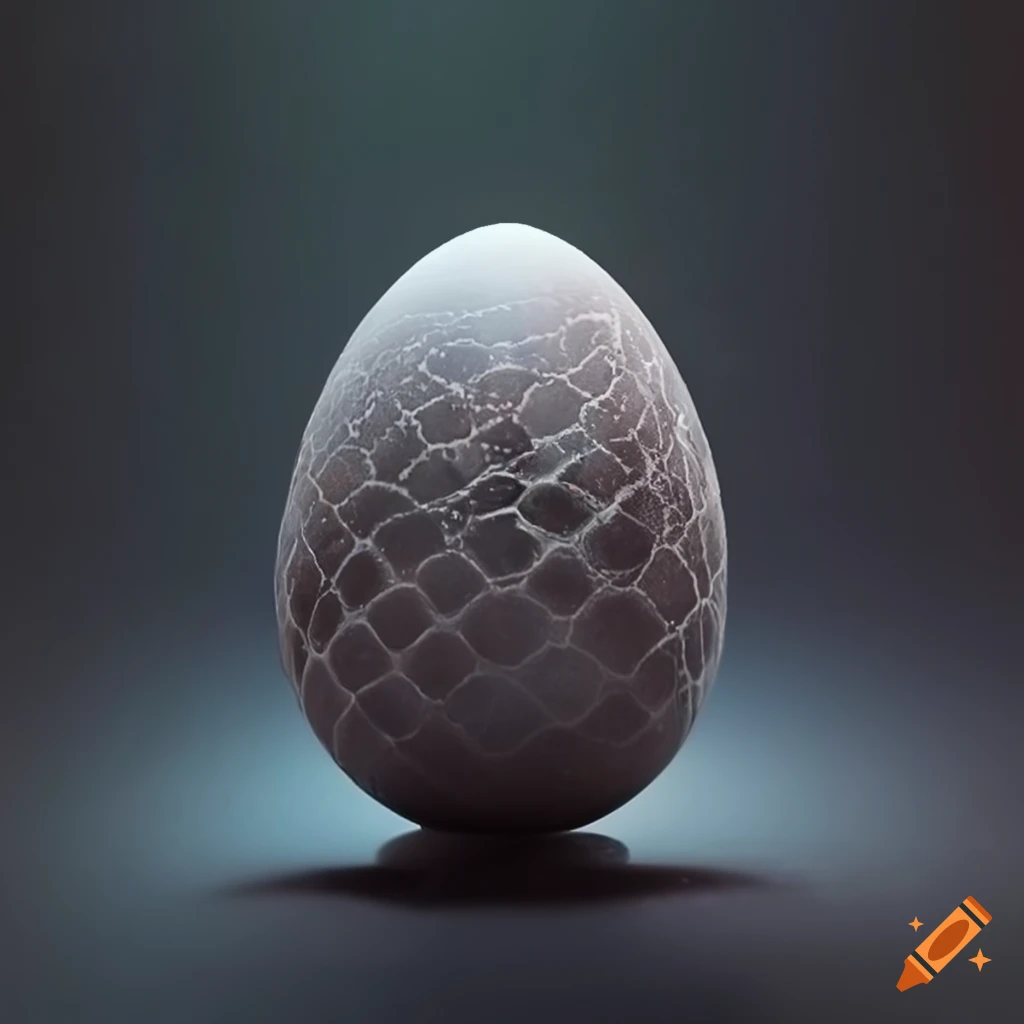 White Dragon egg with pure black scales