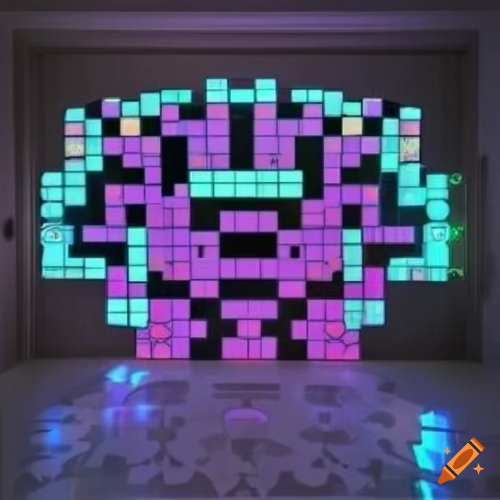 Kikiyama takashi murakami 3d blacklight backlit interior with space