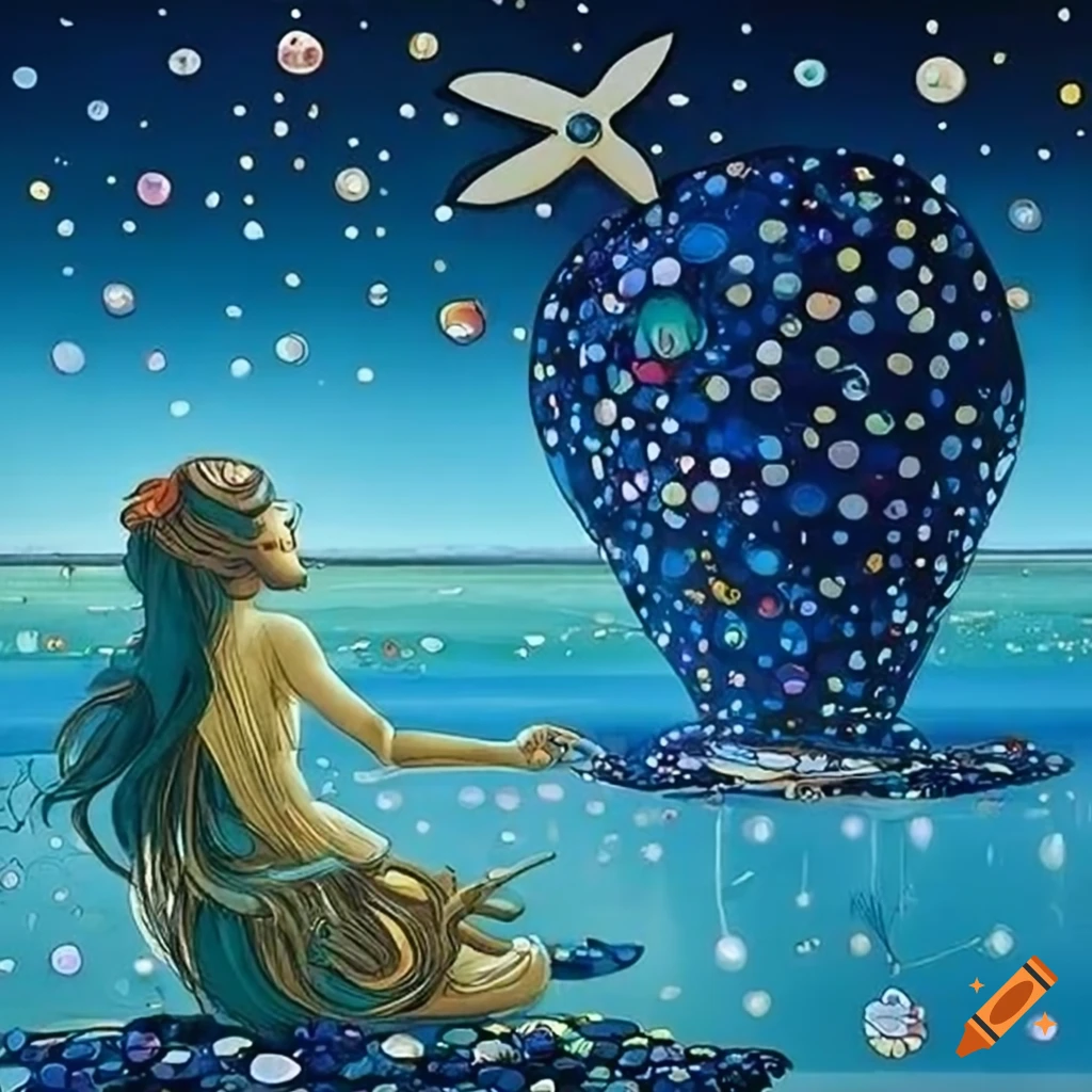 Artwork featuring stars above the sea by various artists on Craiyon