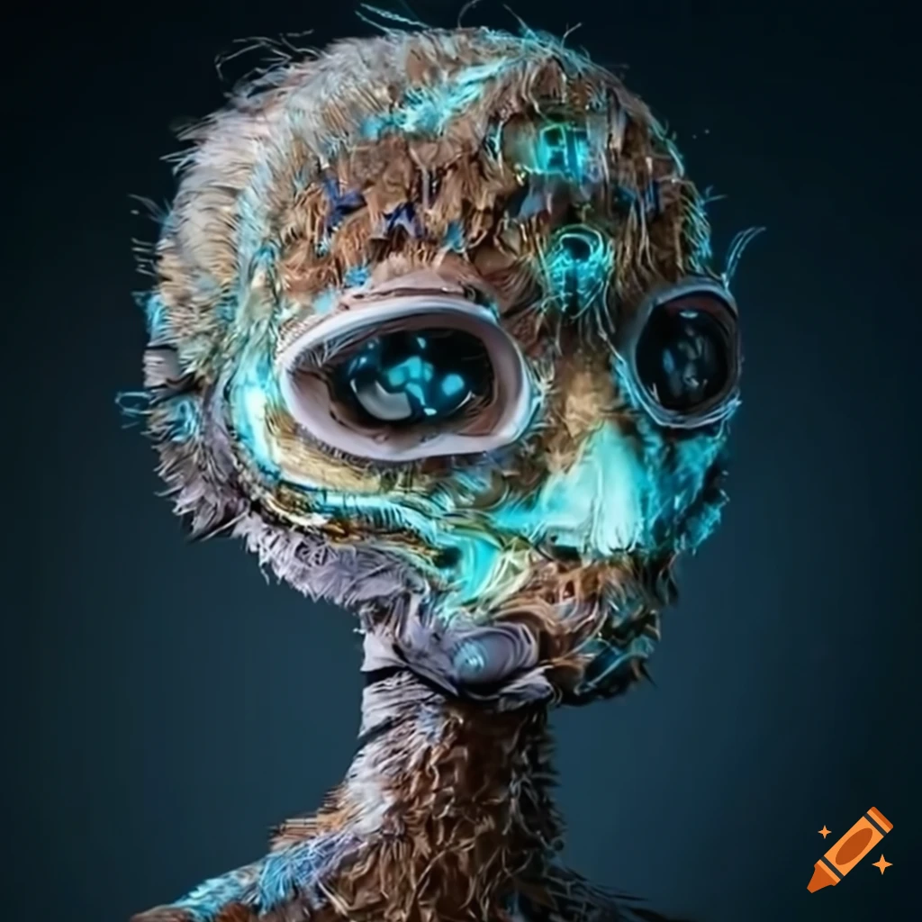 Feathery robot resembling a bird