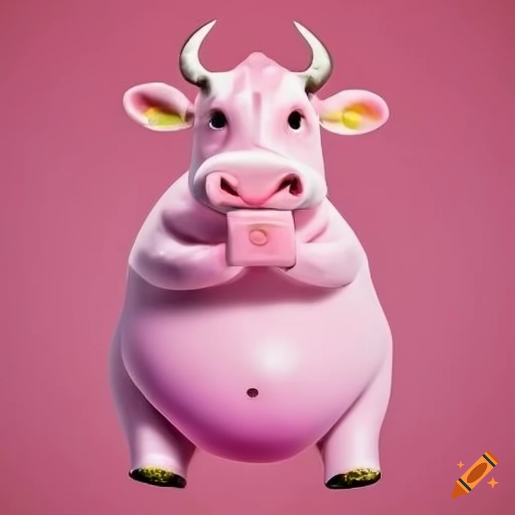 Chubby pink cow