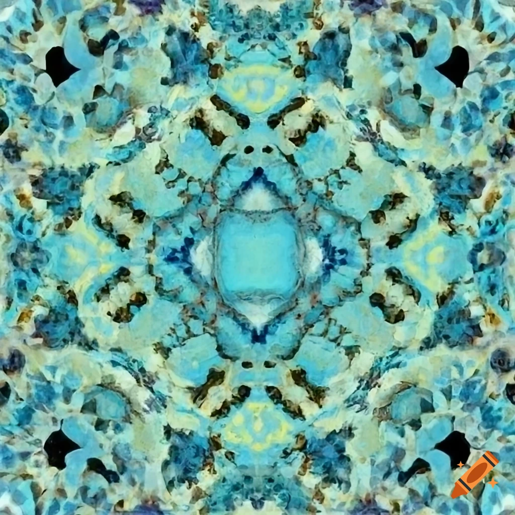 Aperiodic tessellation with pale green and light blue tones