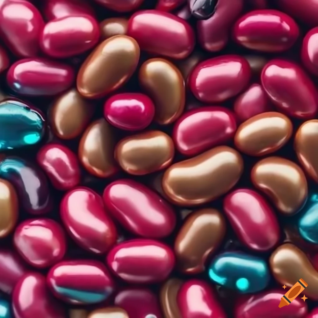 Metallic jelly bean on Craiyon