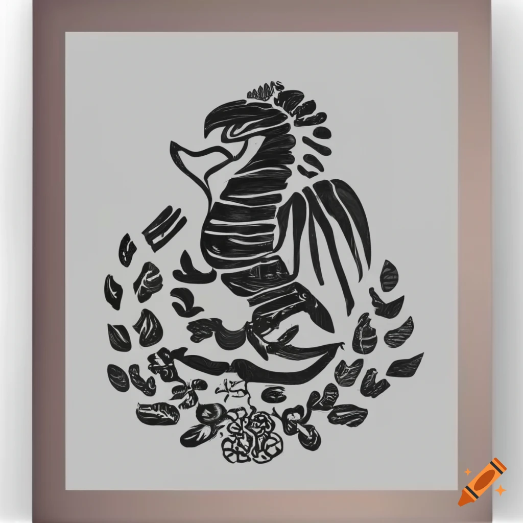 Logo of a Mexican state with white background and black line art
