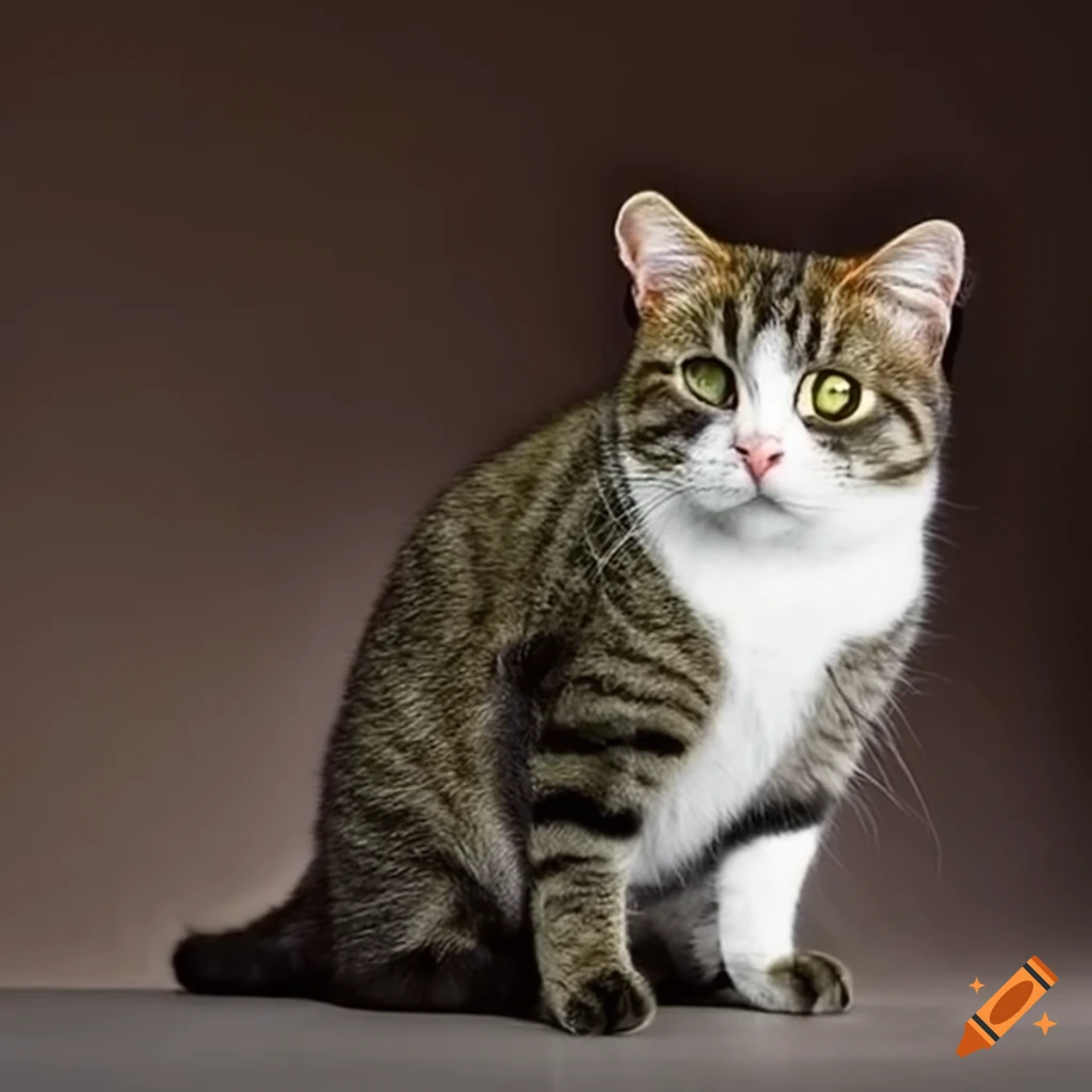 Cat with one eye larger than the other on Craiyon