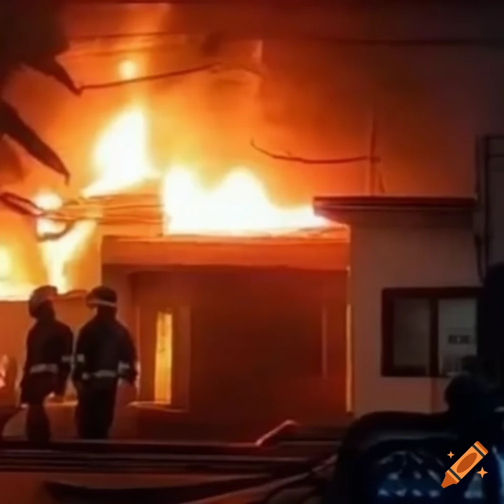 Fire caused by an overheated laptop at RTV7 Center Indonesia