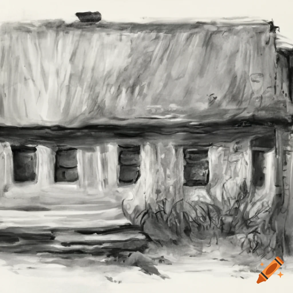 Sunlight streaming through an open window of a cottage house in charcoal