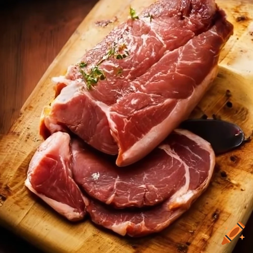 Juicy meat on a chopping board