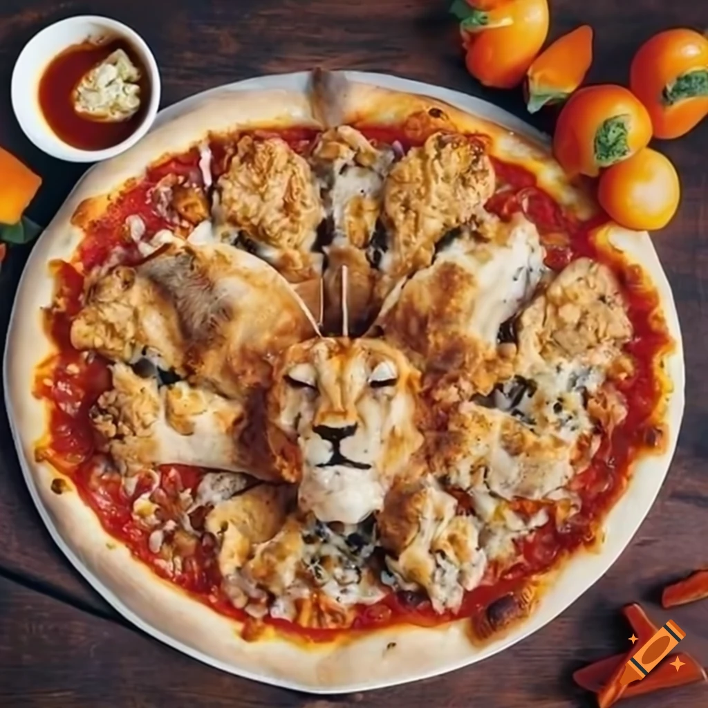 Lion pizza chicken hybrid on Craiyon