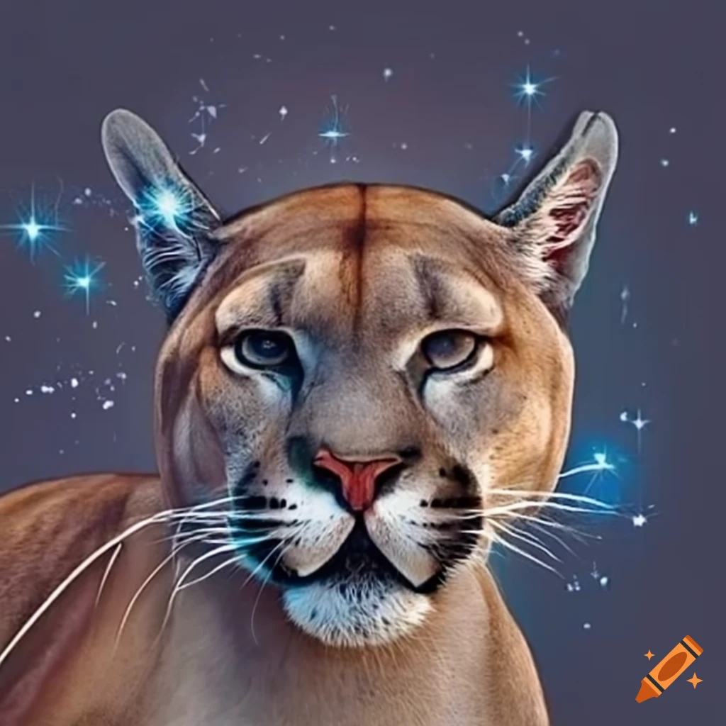 Realistic image of a Puma dressed as a rockstar with a Gibson guitar in a futuristic environment