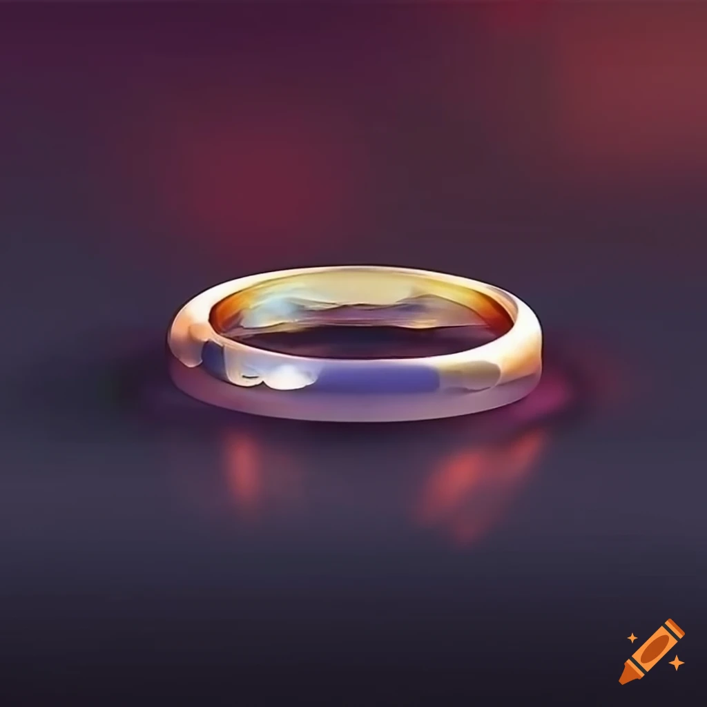 Wedding rings at sunset