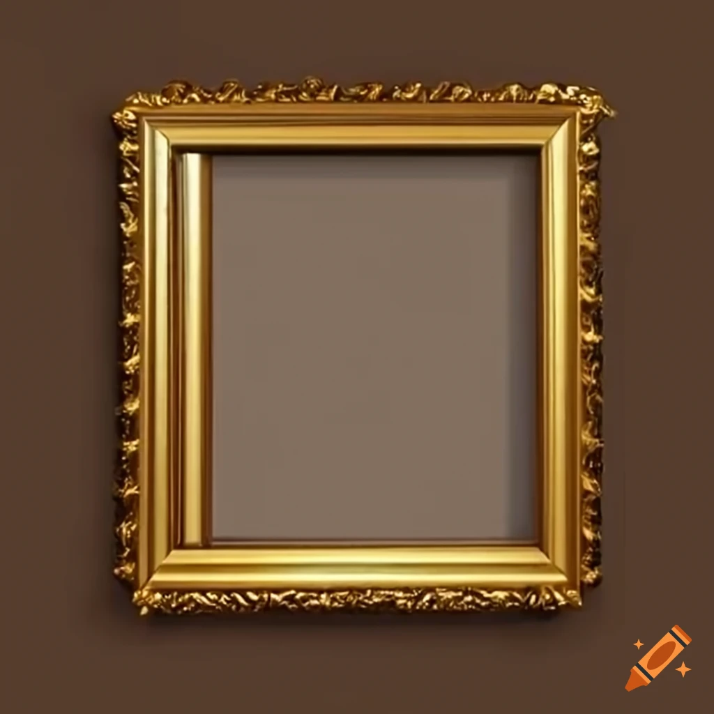 Luxurious golden frame for an album cover