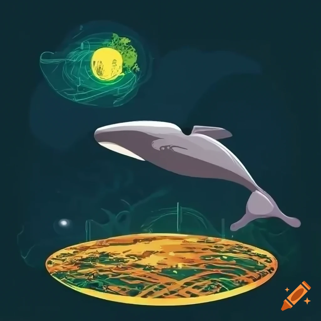 Majestic whale riding waves of blockchain innovation in the crypto world