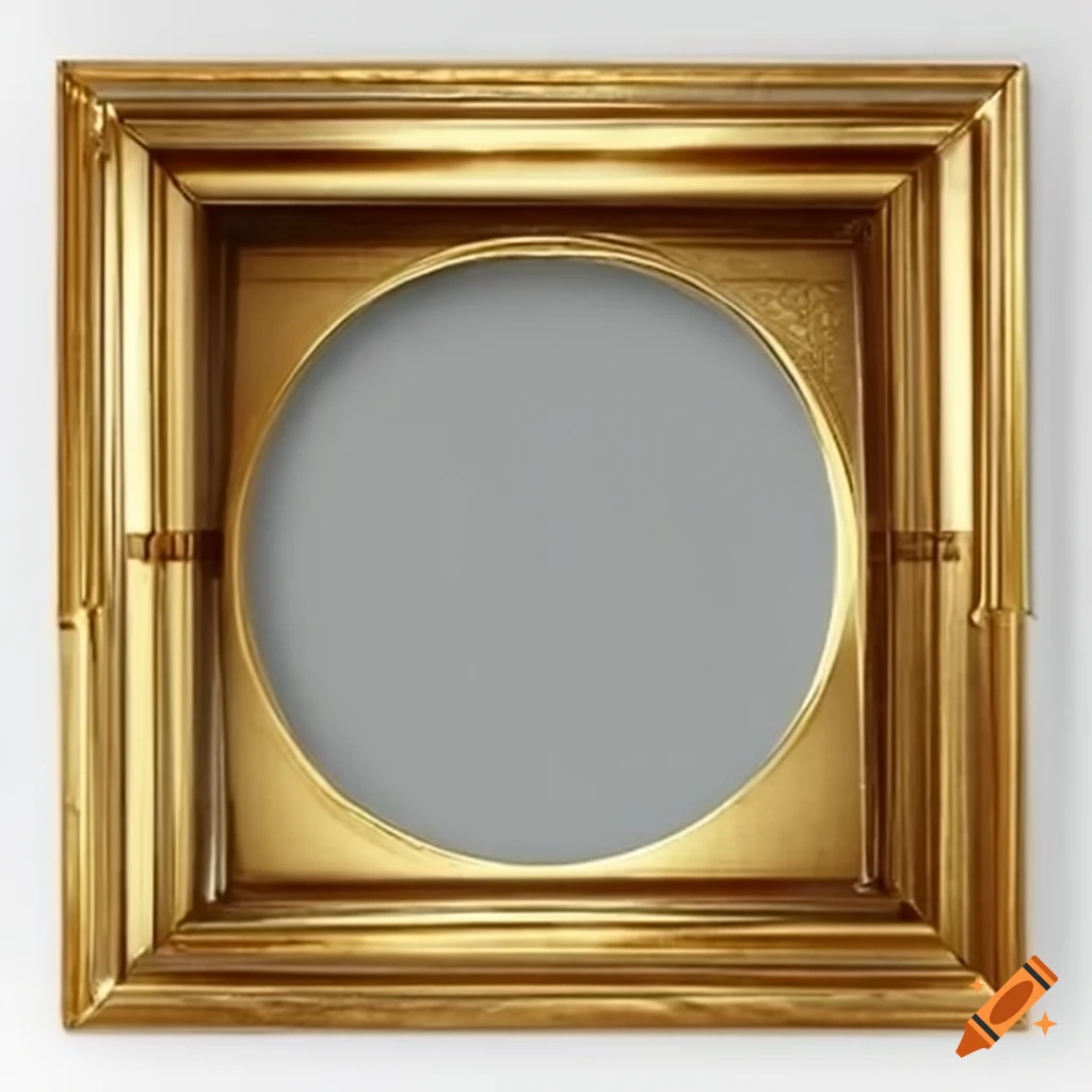 Luxurious golden frame for an album cover