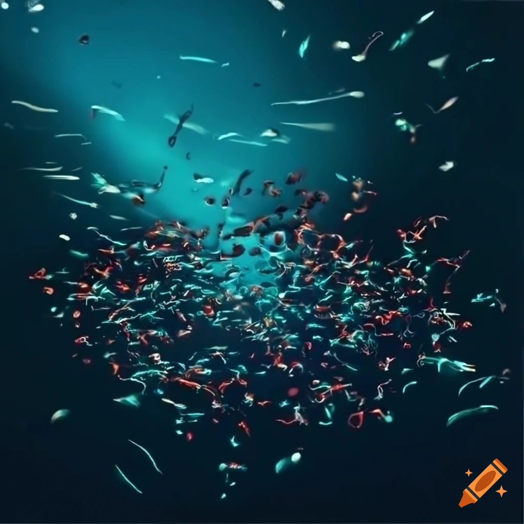 Illustration representing particle swarm optimization on Craiyon