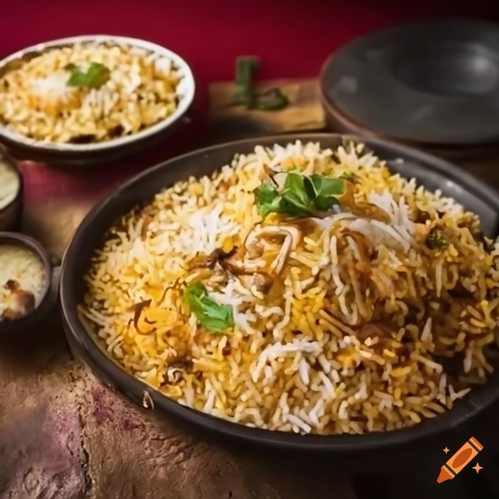 Plain biryani dish