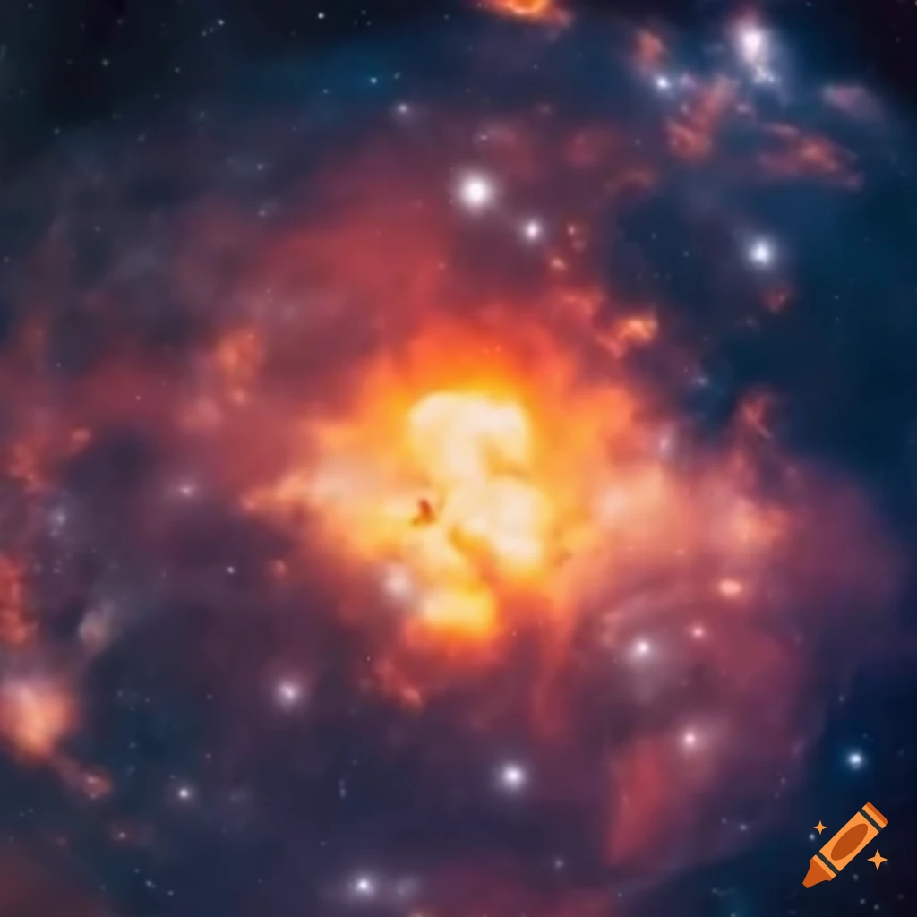 Explosion in outer space on Craiyon