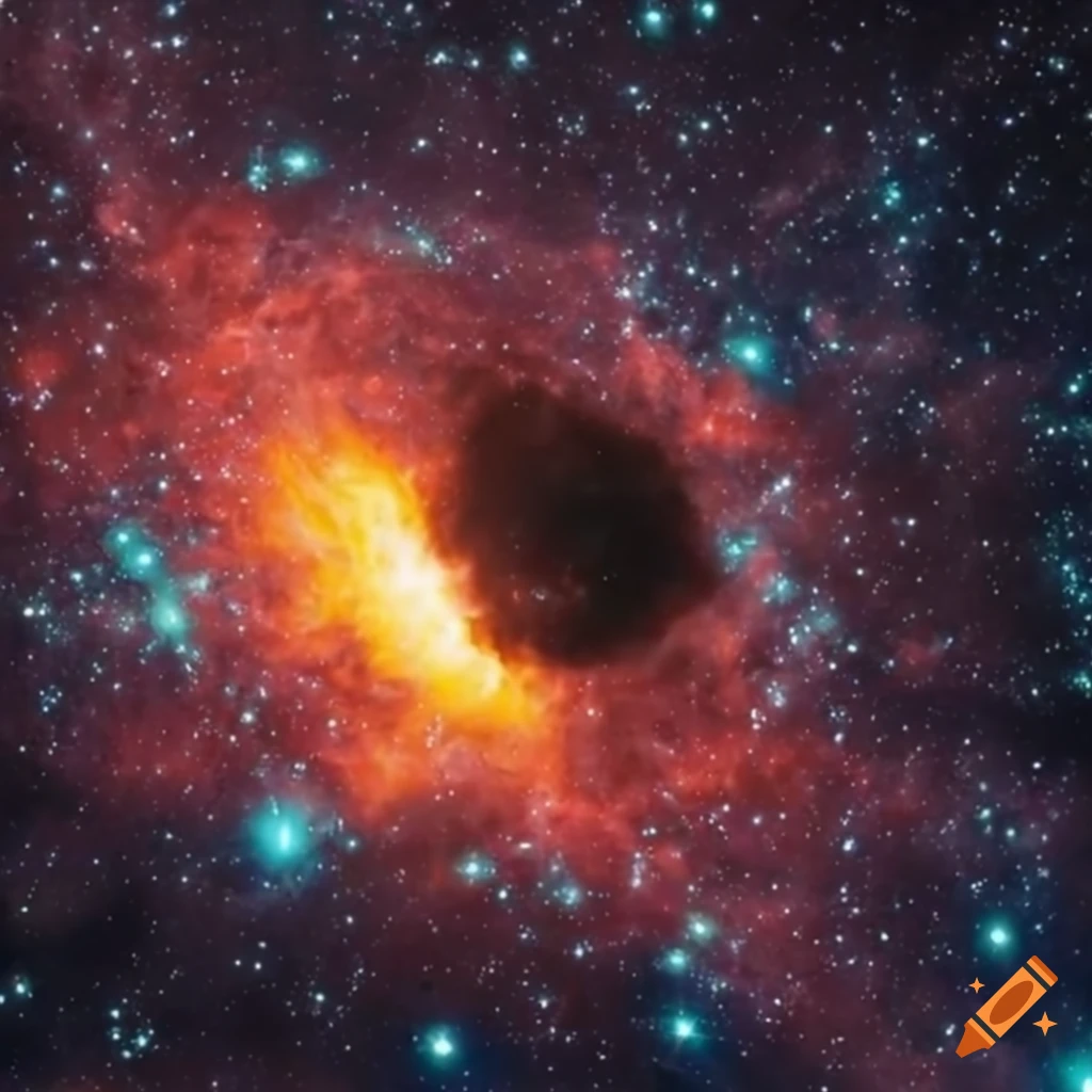 Explosion in space