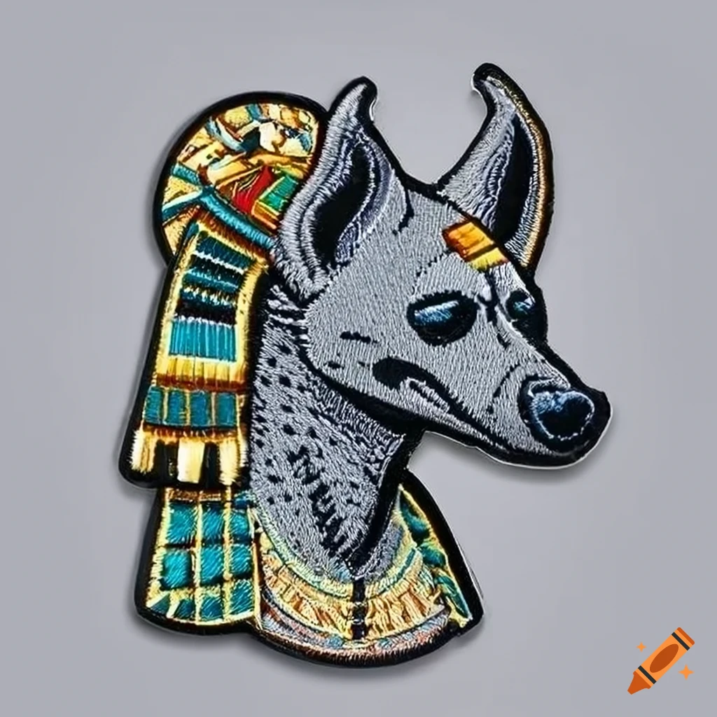 Hyena with Egyptian accessories patch