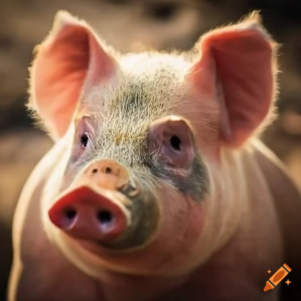 Pig on a farm