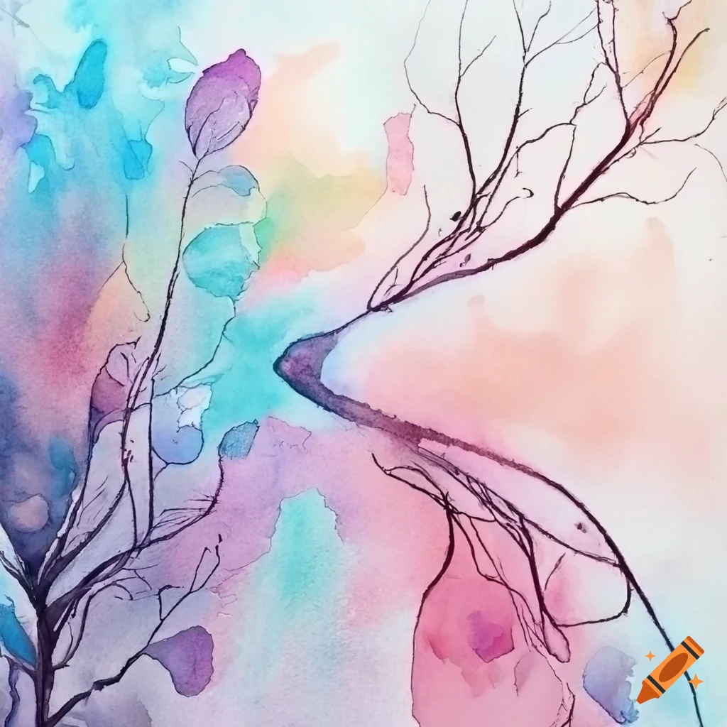 Exquisitely beautiful and ethereal artwork inspired by nature in acrylic and watercolor