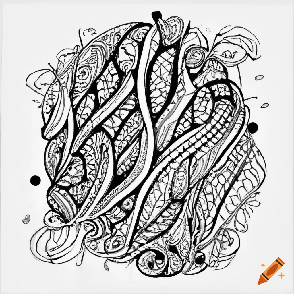 Abstract vague zentangle-inspired motifs
