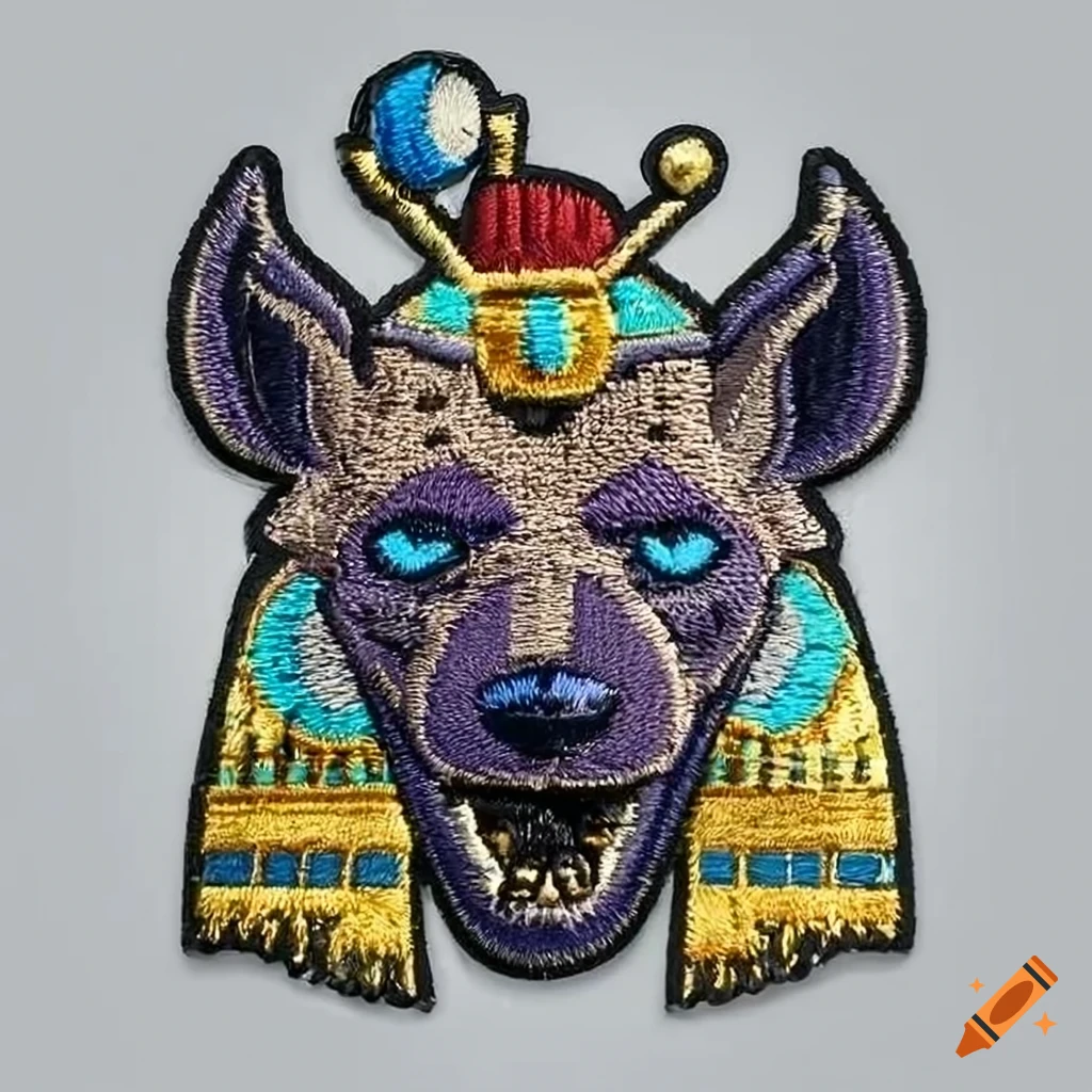 Hyena with Egyptian accessories patch