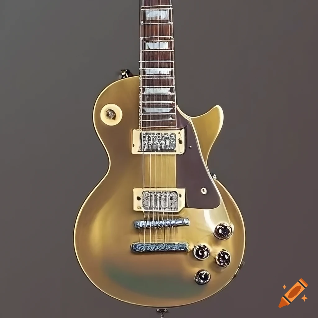 Highly detailed Les Paul gold top guitar
