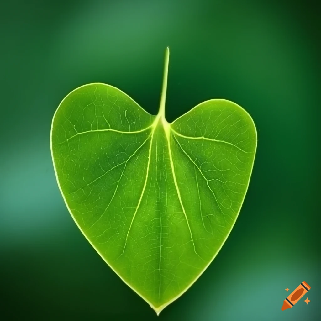 Green heart-shaped leaf