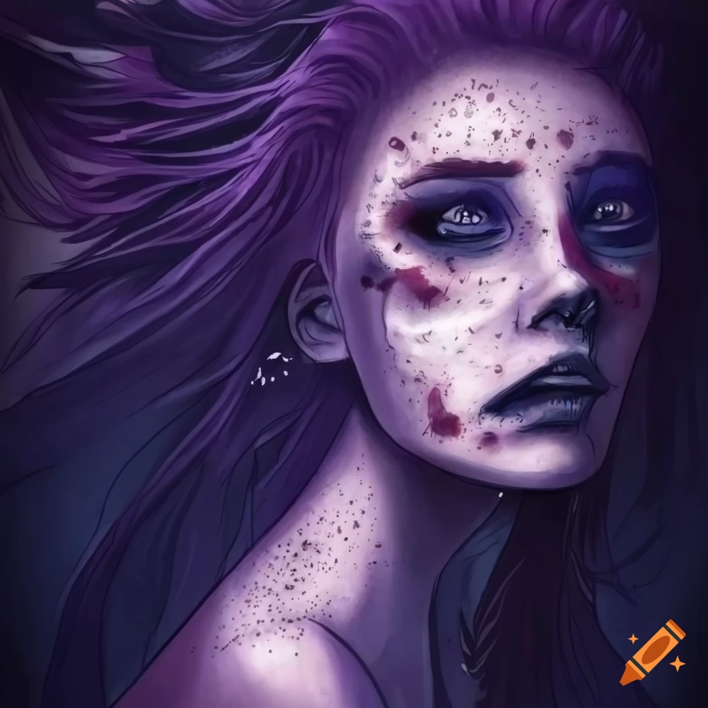 Poetic ink illustration of inner struggles and survival