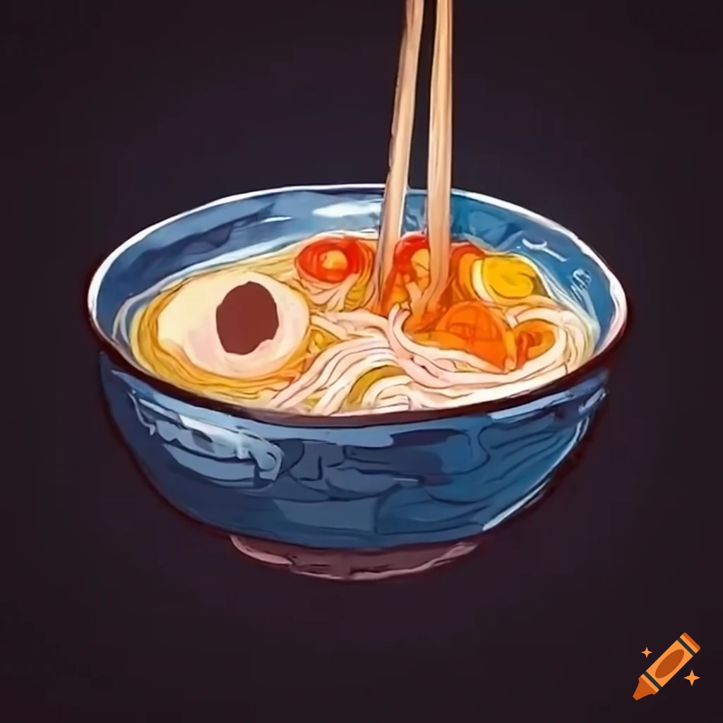 Delicious Japanese ramen noodles with broth and toppings
