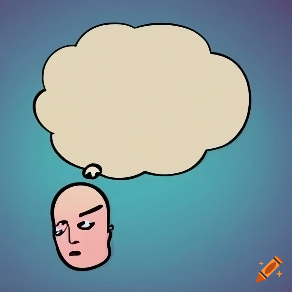 Head with a thought bubble