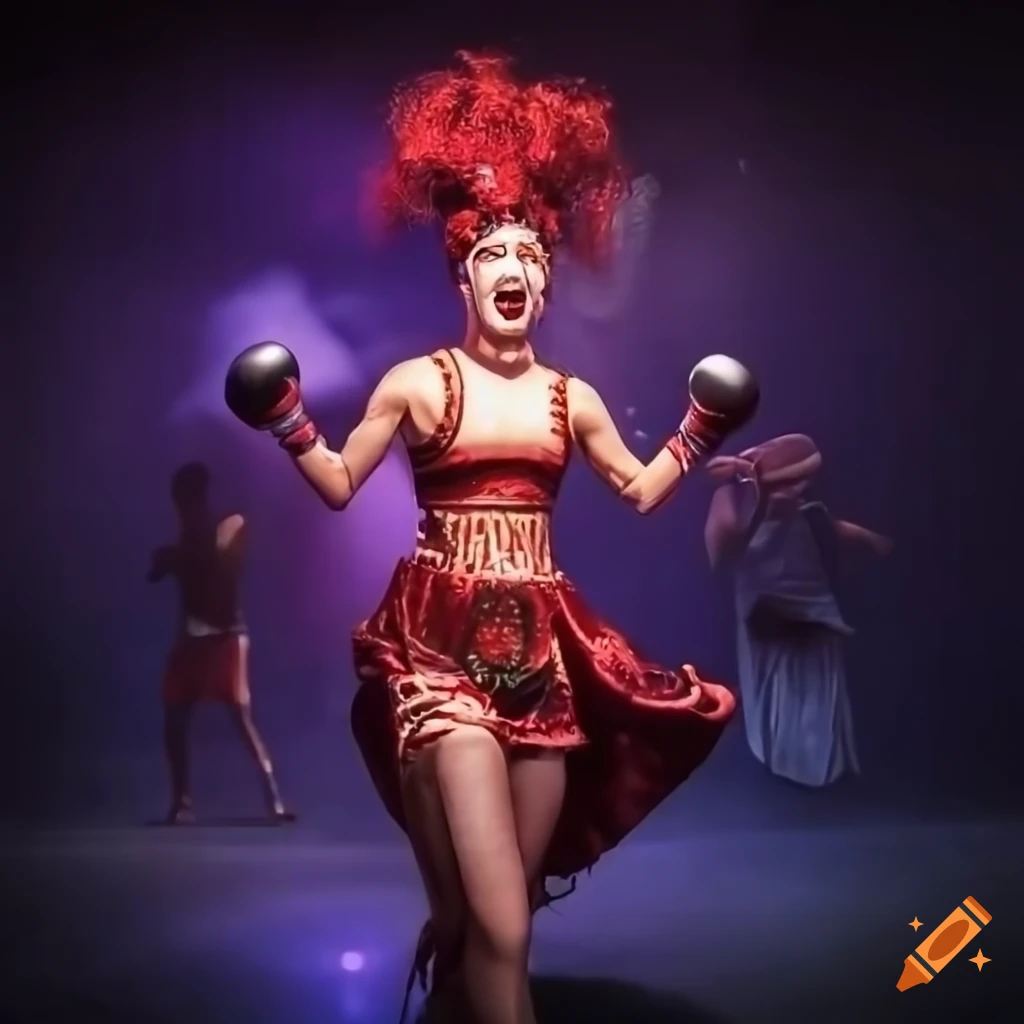 Person practicing opera singing, boxing, and Muay Thai training