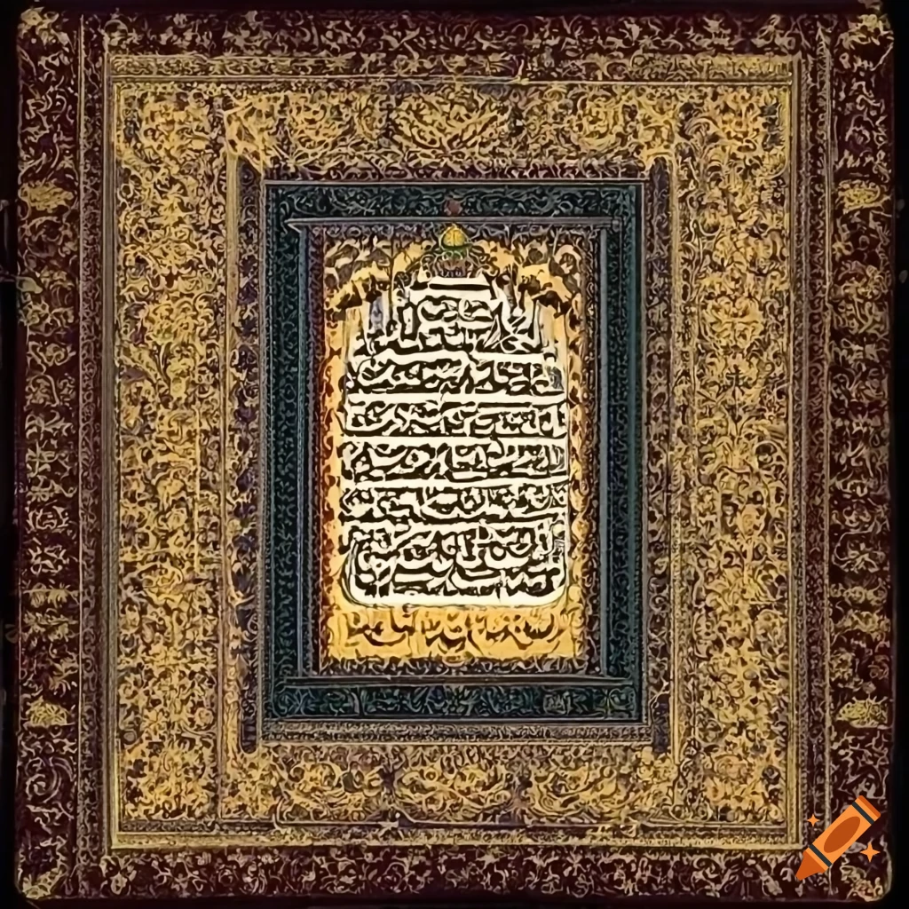 Khatm Poster with Khatm al-Qur'an and Taraweeh written in Urdu on Craiyon