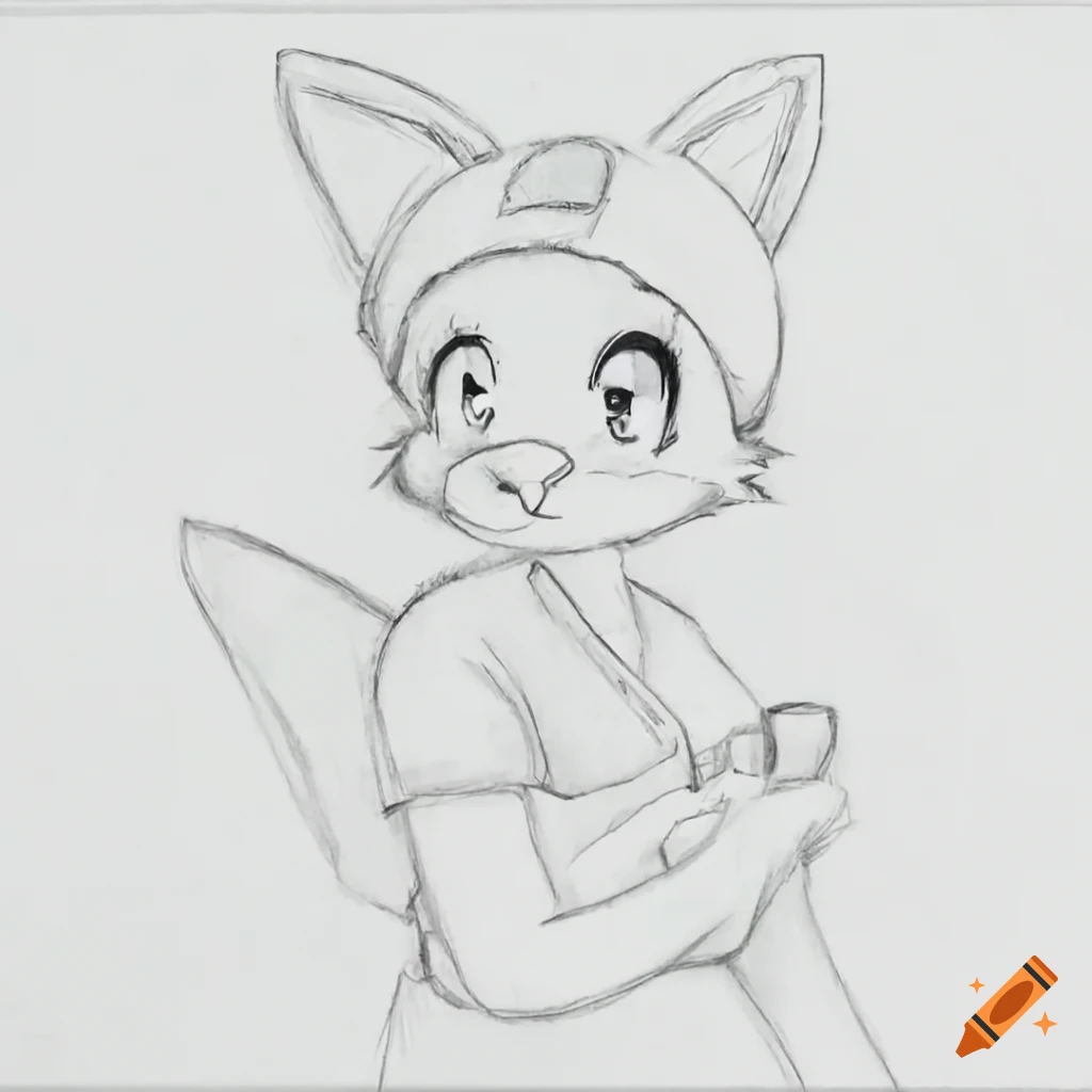 Anime furry fox forest nurse checking bunny's blood pressure