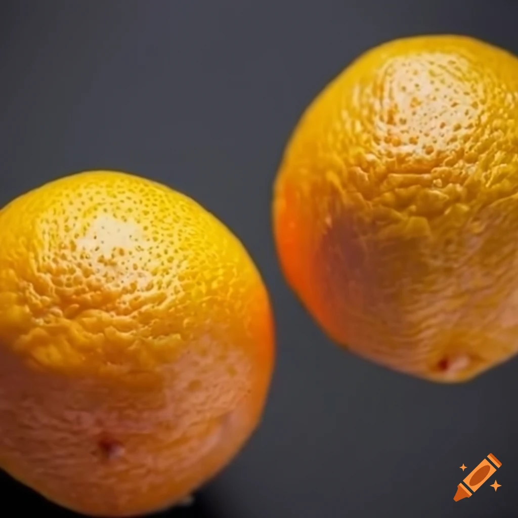 Two orange-colored limes on Craiyon