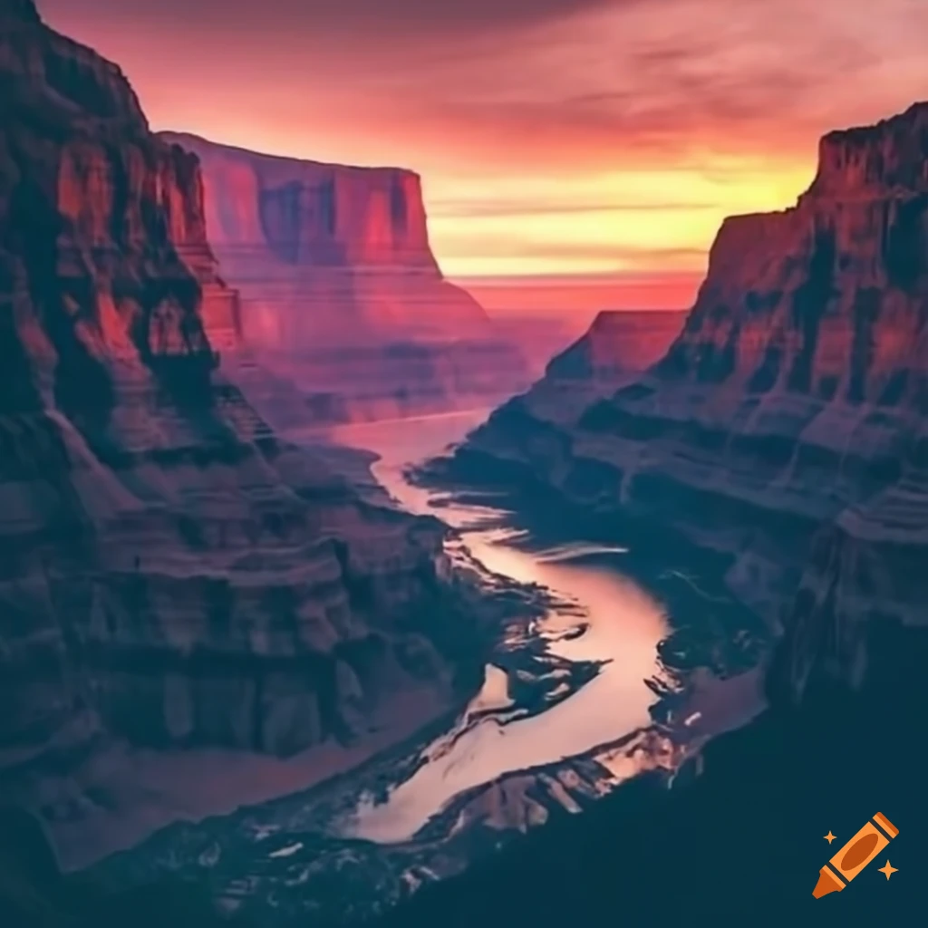 Screaming life across the canyon, rolling light over the ways