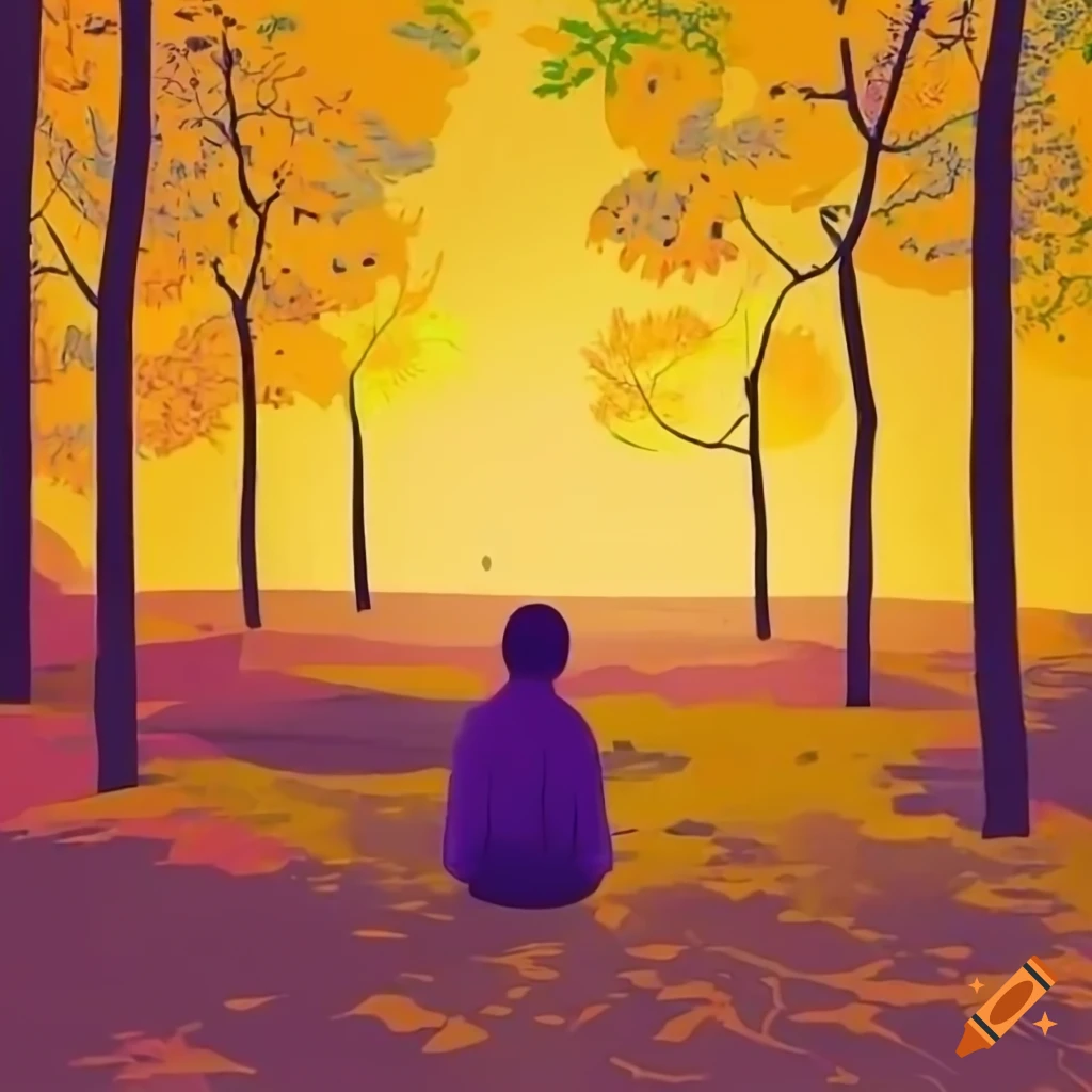 Person finding inner peace in a serene natural setting