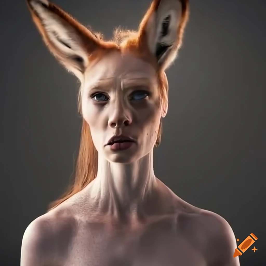 Deborah Ann Woll transformed into a scared donkey in photorealistic CGI