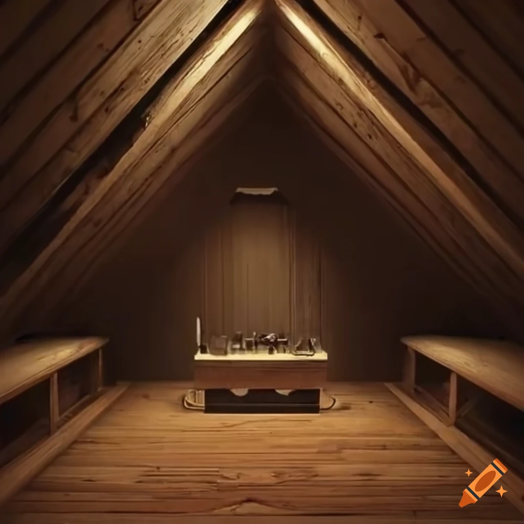 Attic view with console and dust