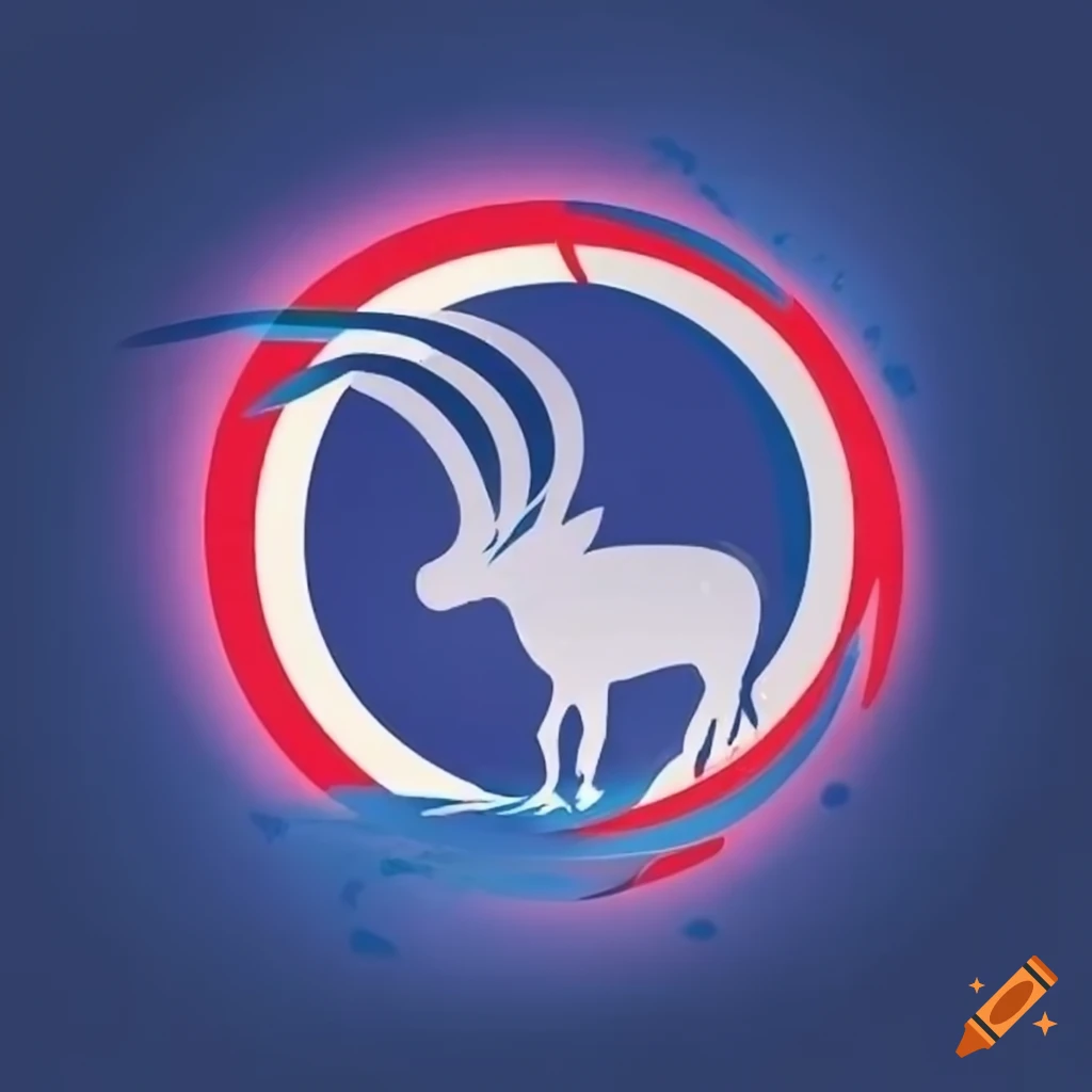 Winter Olympic Games logo with an ibex representing France