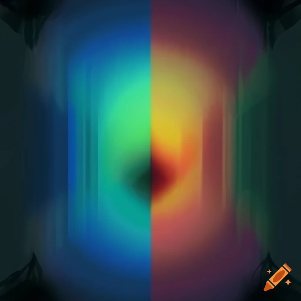 Poster with contrasting calm and chaotic environments