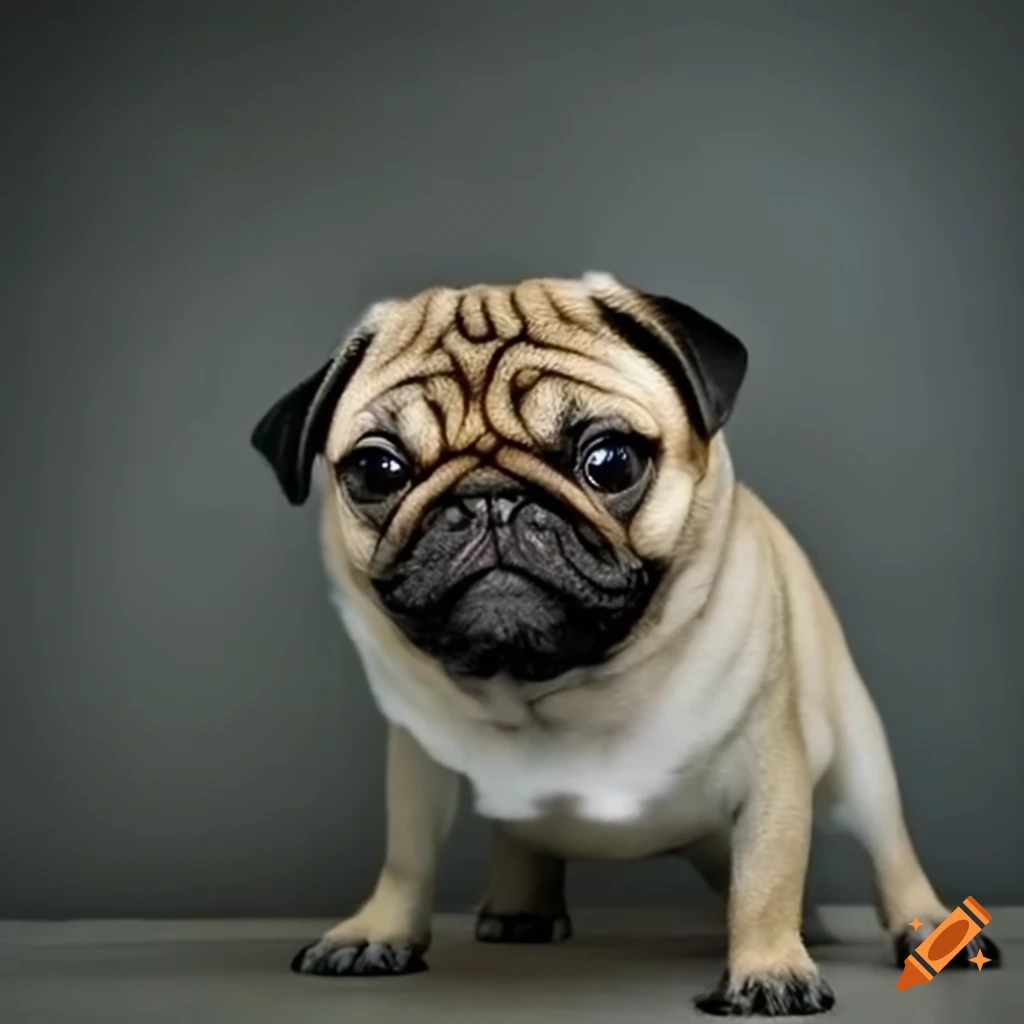Anna Paquin transformed into a cute pug in a fantasy scene